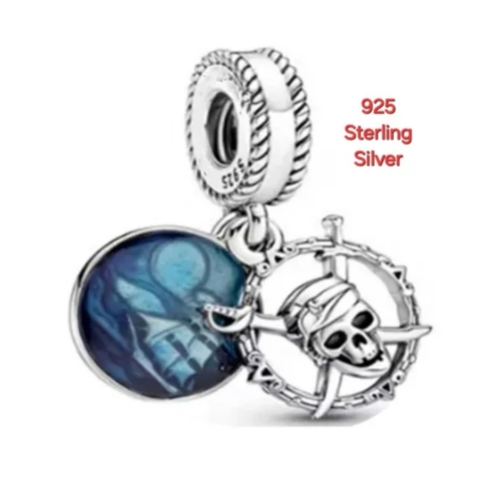 Pandora Disney Sterling Silver Pirates of the Caribbean Dangle Bracelet Charm